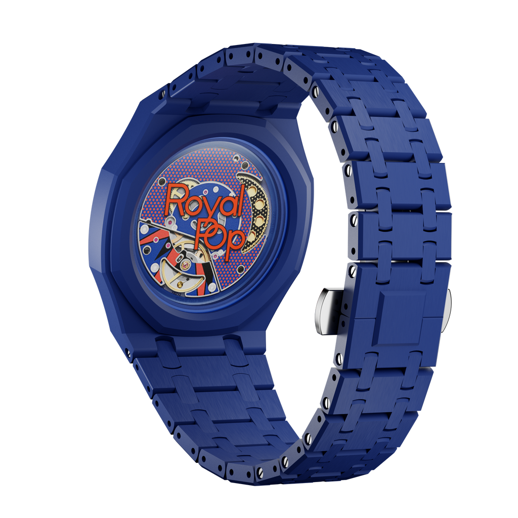 Bracelet en céramique bleu nuit