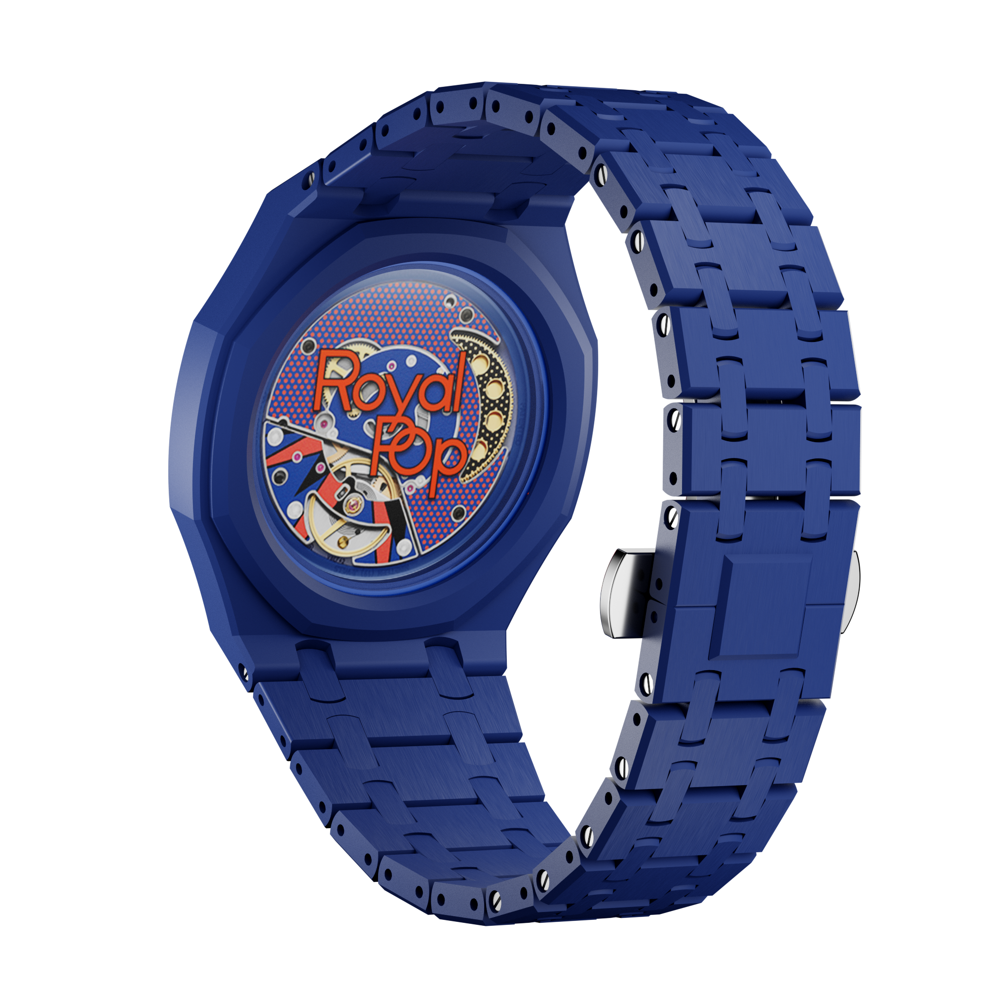 Bracelet en céramique bleu nuit